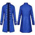 Pikkukuva 1 / 5: Miesten Steampunk-takki, Vintage-Frakkipuku, Goottilainen Victorian-Asuste, Karnevaali-Cosplay. M (XL Sininen)