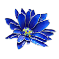 Miniatyrbild 1 av 5: Julbrosch i emalj med blommor