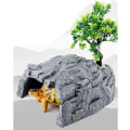 Miniatyrbillede 5 af 5: Reptil skjulested skildpadde bur kunstig plante befugtet habitat D