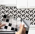 24 Stykker (Grå Mosaikk) Rektangulære Selvklebende Dekorative Fliser