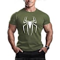 Pikkukuva 1 / 2: Spider-Man treenipaita lyhyillä hihoilla miehille (L armeijanvihreä)