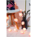 Miniatyrbillede 4 af 4: Batteridrevne LED-fe lyserøde blomster Diameter 6 cm, PE (
