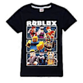 Miniatyrbillede 1 af 2: Roblox Børne T-shirt Gaming Gamer Sommer Casual Kortærmet Printet Tee Toppe (13-14 År Sort)
