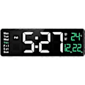 Miniatyrbild 3 av 4: 1 st Digital Väggklocka LED Väggklocka med Temperatur Datumvisning Dubbellarm Stor Heminredning 16 tum