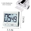 Miniatyrbillede 2 af 5: Stor Køkken Timer med Display, Tydelige Tal, Høj Alarm, Magnetisk