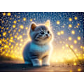 Miniatyrbild 1 av 5: 11,8X15,7 tum 5D Diamantmålning Katt Diamantkonst Kits Vuxna Ro