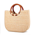 Miniatyrbillede 1 af 5: Beige shopper, dame flaskeholder, sølv snoet ramme