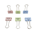 Miniatyrbillede 4 af 5: 19mm Smiley Dobbelt Klips Klips, Assorterede Farver, 80 Pak