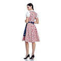 Pikkukuva 3 / 5: Naisten Oktoberfest Oluttyttö Puku Baijerilainen Perinteinen Dirndl Mekko Cosplay Naamiaisasu (XXL Denim Punainen)