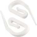 Vita plastgardinkrokar - 100-pack (28 x 12 mm) Drapering/Vind