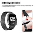 Miniatyrbilde 3 av 5: Rem for Fitbit Versa 2 / Fitbit Versa / Fitbit Versa Lite - Armbånd for Fitbit Versa 2 / Fitbit Versa / Fitbit Versa Lite (Sølv)