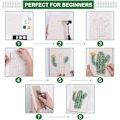 Miniatyrbillede 4 af 5: 20cmx20cm DIY String Art Kit til begyndere DIY Kaktus Craft Kit til ferie Unik gave Kaktus Negl P