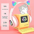 Miniatyrbillede 3 af 5: Chronus Headset - Sammenfoldelige Katteøre Hovedtelefoner Bluetooth LED Blinkende Lysende Trådløst Headset (Sort)