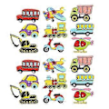 Miniatyrbilde 1 av 2: 100 stk. DIY Fargede Knapper Transport Tema Knapper Treknapper Håndlagde Håndverksknapper Blandet Farge