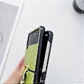 Pikkukuva 4 / 5: Kalasuomukuvioinen Kotelo Samsung Galaxy Z Flip 4:lle, PU-Nahkainen Iskunvaimennus Kotelo Renkaalla
