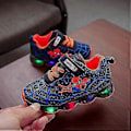 Miniatyrbild 1 av 3: Barnens Sportskor Spiderman Ljusa Sneakers Barn Led Luminous Skor För Pojkar (28 Blå)