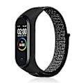 Miniatyrbilde 1 av 5: Nylonvevd klokkearmbånd for Xiaomi Mi Band 7 (Reflekterende svart)