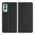 Miniatyrbillede 2 af 4: Til OnePlus Nord 2 5G Magnetisk Sugning Læderetui (Sort)