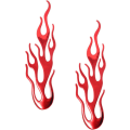 Miniatyrbilde 2 av 5: 4 x flamme klistremerker for motorsykkelhjelmer, bildekorasjon