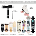 Miniatyrbillede 5 af 5: Multifunktionel T-formet skateboardværktøj, bærbar skateboard T-til