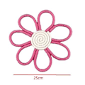 Miniatyrbilde 3 av 5: Boho Dekor Daisy Blomst Vevd Makrame Veggdekorasjon Tau Håndlaget Veggpynt Jenterom Flyt
