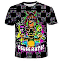 Miniatyrbild 1 av 2: FNAF Five Nights at Freddy's 3D-tryck Barn Kortärmad T-shirt Casual Toppar Pojkar Flickor Sommar T-shirts Blus Kläder (8-9 År B)