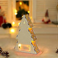 Miniatyrbilde 3 av 5: Nattlampe i tre, juletreform, lysende skrivebordspynt LED juledekorasjoner