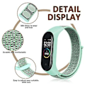 Miniatyrbillede 4 af 5: Nylonvævet Urrem Til Xiaomi Mi Band 7 Til Xiaomi Mi Band 7 (Solid Sort)