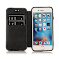 Miniatyrbilde 3 av 5: PU-Lærveske Folio for iPhone 6p/6sp, Forretningsstil, Lommebokfunksjon, Fallbeskyttelse, Stativfunksjon, Slitesterk (Svart)