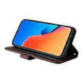 Miniatyrbillede 3 af 5: For Xiaomi Redmi 12 4G Skin-touch PU Læderetui med Prægede Linjer Stativ Tegnebog Telefon Cover (Style E)