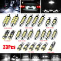 23-pack Canbus-fel LED-lampor för bil, interiör
