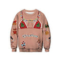 Miniatyrbilde 1 av 5: Morsom og stygg julegenser Sweatshirt Hettegensere Genser Pullover Party Topper Ny (5XL Aprikos)