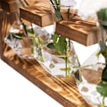 Miniatyrbillede 3 af 5: Propagation Station 3 Murværk Vaser med Træstativ, Glasvase til Hydroponics, Hjemmehave Offic