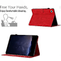 Pikkukuva 4 / 5: Uritettu PU-kotelo Samsung Galaxy Tab A9:lle (Punainen)