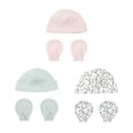Miniatyrbild 3 av 5: Baby Anti-Scratch Bomullsvante & Hatt Set för Skydd, Scratch Mittens, Varmare Kappor, Spädbarn Nyfödd Utrustning ( )