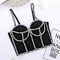 Miniatyrbillede 2 af 5: Kvinders Push-Up BH Bier Crop Top til Kvinder Korset Tank Vest (40C)