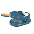 Miniatyrbillede 1 af 5: Dumpling Skin Maker Spar Tid Arbejdsbesparende Ergonomisk Design Hurtig Formning Dejpressemaskine Madlavningsgadget Køkkenværktøj (Blå)