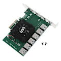 Miniatyrbild 1 av 4: PCI-E 4x till 16x Adapterkort Förlängningskort PCI-E 1 till 6 USB 3.0 Adapterkort