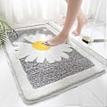 Miniatyrbilde 3 av 5: Søt Daisy Blomster Badematte, Morsomme Tuftede Myke Badematte, Vann Absorberende Sklisikker Badematte, Maskinvaskbar