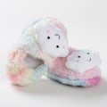 Miniatyrbillede 2 af 5: Baby Piges Bløde Plys Hjemmesko Tegneserie Varme Vinter Hjemmesko (Indvendig længde 15,5 cm)