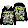 Miniatyrbillede 1 af 2: My Singing Monsters 3D-printede Hættetrøjer Børn Hættetrøjer Langærmet Pullover Toppe Med Lomme -NMAOV(7-8 År E)