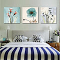 Miniatyrbild 1 av 5: Wekity Väggkonst Canvas Print Poster med klara blommor, enkel abstrakt konstteckning Dekoration för hem vardagsrum sovrum kontor och barnrum (set om 3