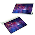 Pikkukuva 4 / 5: 3-Taitettava Selkeä Akryyli Nahkakotelo Samsung Galaxy Tab S9 Ultra/S8 Ultra:lle (Vihreä)