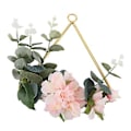 Miniatyrbillede 5 af 5: Kunstige silkeblomster hængende kurv jernstativ hjemmevæg have dekoration (#2)