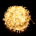 Miniatyrbild 4 av 5: Gul ljusslinga 10M 100 LED kallvit julbelysning inomhus