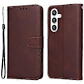 Miniatyrbillede 1 af 5: Til Samsung Galaxy S24 Etui PU Læder Kalveskind Struktur Stativ Folio Telefon Cover (Style B)