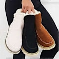 Miniatyrbild 5 av 5: 1 Par Klassiska Halkfria Ankel Uggs för Kvinnor Svart Bomull 1 Par Varma Snökängor Mikrofleecefoder (40 svart)