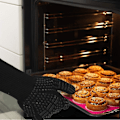 Miniatyrbild 5 av 5: Halkskyddade silikongrillhandskar för grill, ugn, ugn, värme-