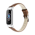 Miniatyrbillede 1 af 5: Læderurrem til Fitbit Luxe S (Brun)