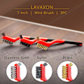 Miniatyrbillede 3 af 5: Wire Brush Sæt 3stk - Nylon/Messing/Rustfrit Stål Børster med C